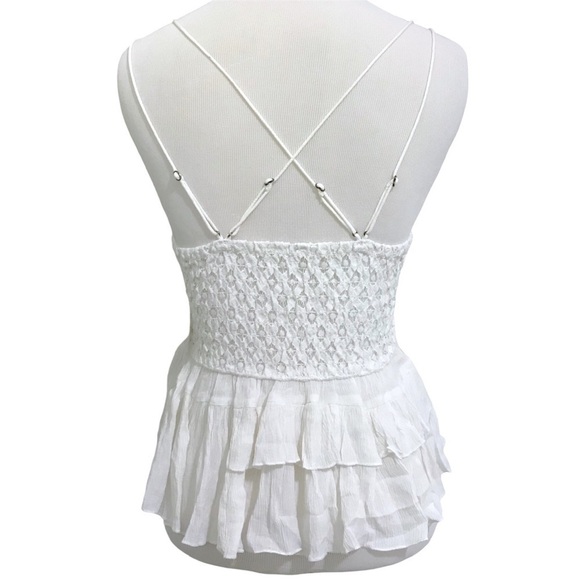 Free People Adella Cami Tank Top in White Size Small NEW - Picture 4 of 9